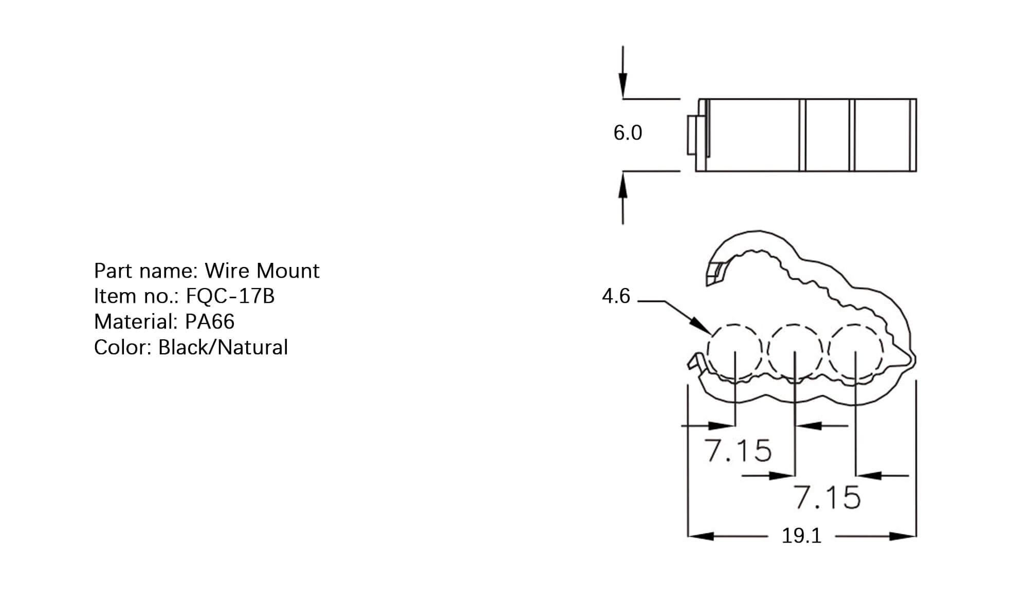 Plastic Wire Mount FQC-17B